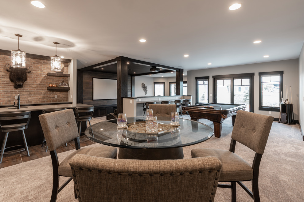 Basement - transitional basement idea