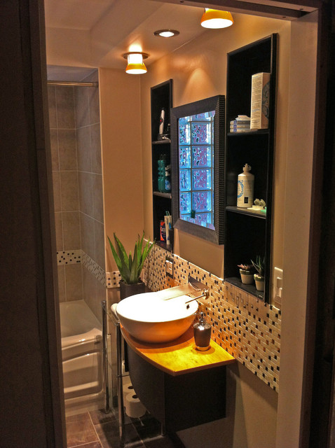 Modern Vessel Sink With Wall Mount Faucet Modern Bathroom Other
