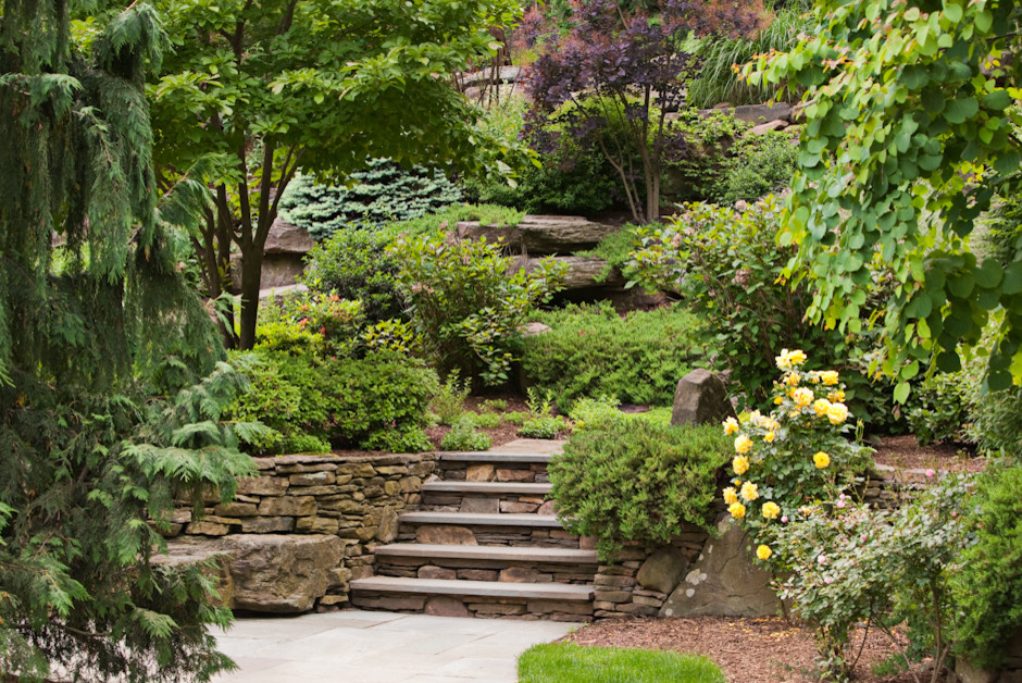 Photo of a traditional garden in New York.