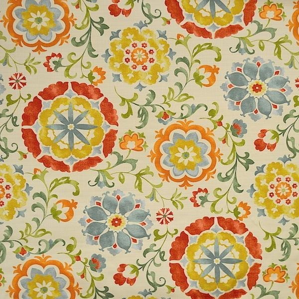 Farns Botanical Upholstery and Drapery Fabric