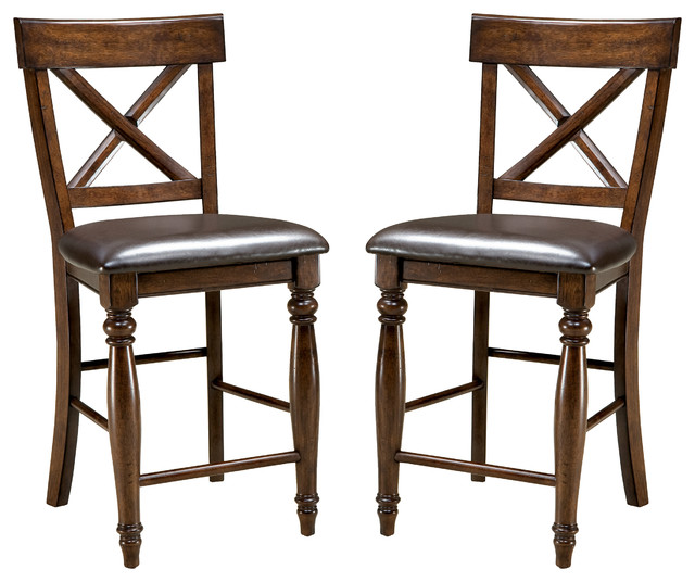 Intercon Kingston 24 X Back Barstool With Pu Set Of 2 Intercon Kingston 24 X Back Barstool With Pu Set Of 2 Traditional Bar Stools And Counter By
