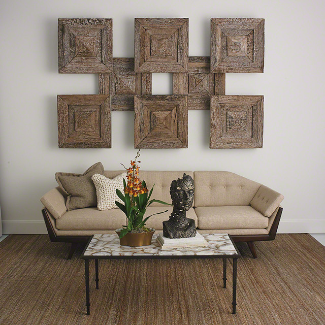 Reclaimed Antique Wood Rustic Wall Square, Panel 24