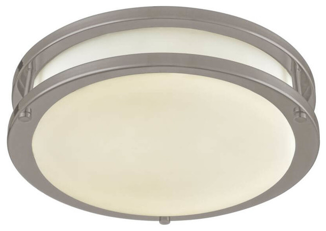 Flanders 1 Led Light Flush Mount Satin Nickel