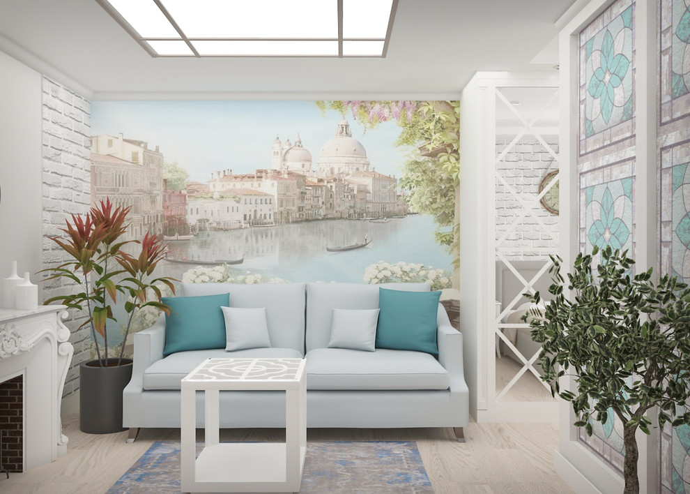 Гостиная-спальня в средиземноморском стиле