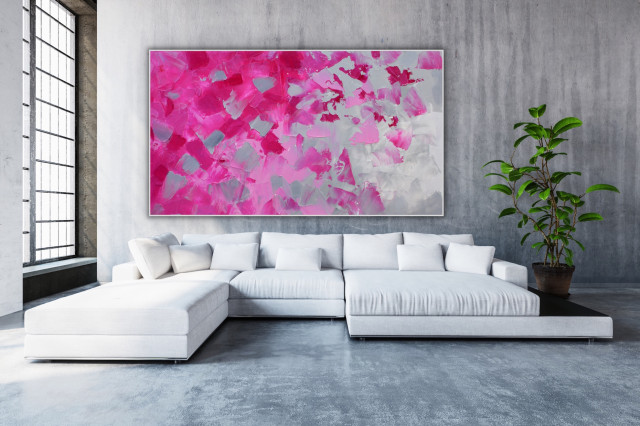 Original Handmade Modern Abstract Custom Art for Modern Contemporary Interiors modern-wohnbereich