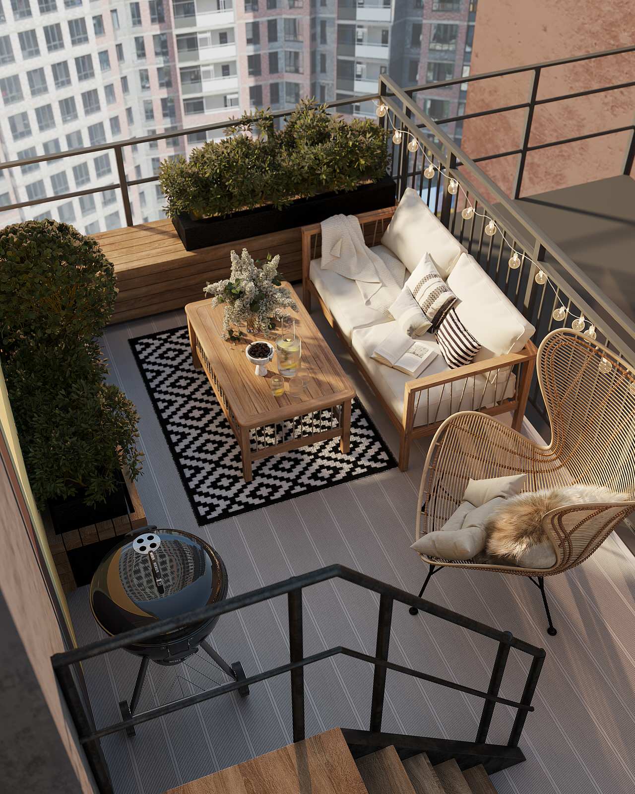 white с террасой