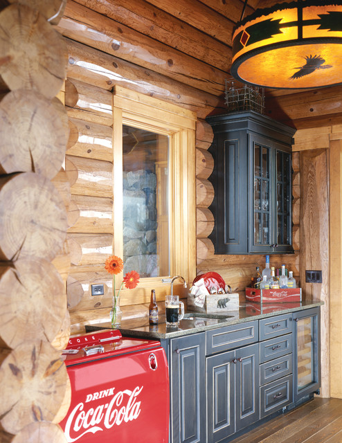 Luxury Log Homes Inside Bars