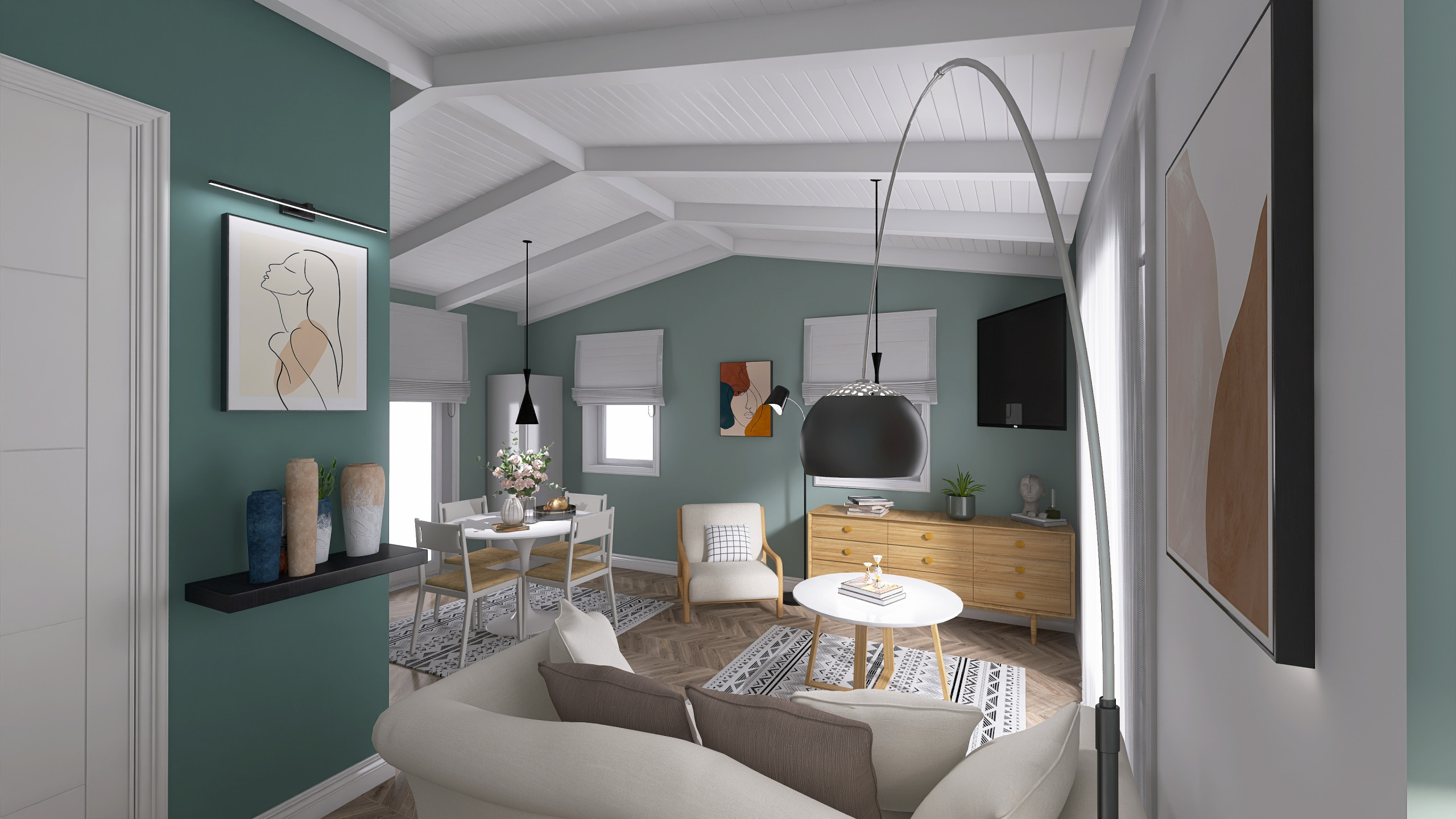 Mansarda con open space