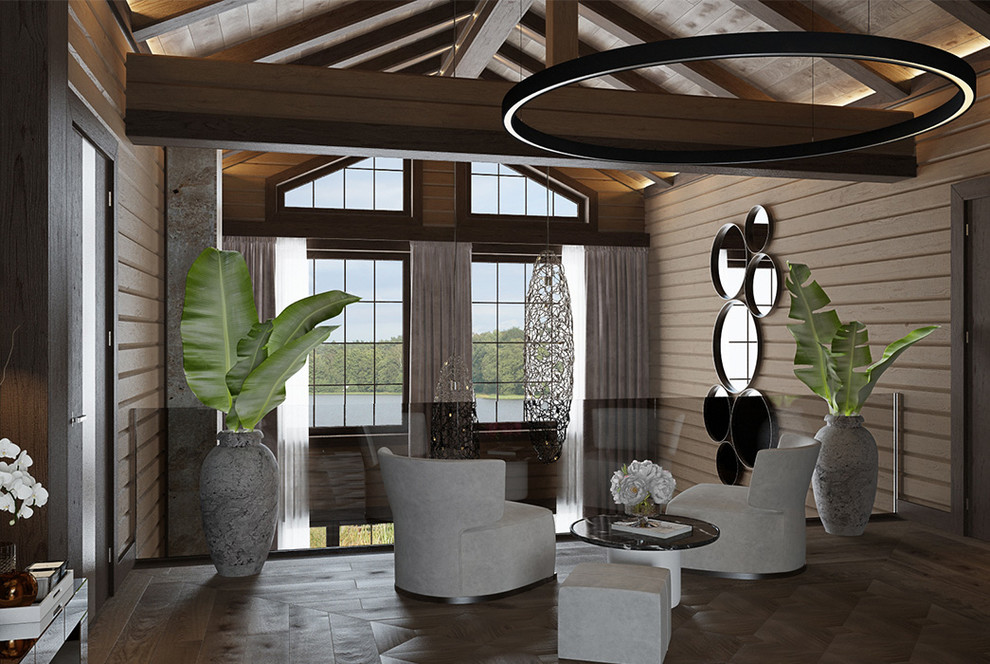 Элитный дом из клееного бруса проект "Мэрибель" от компании "ГрандСтрой"