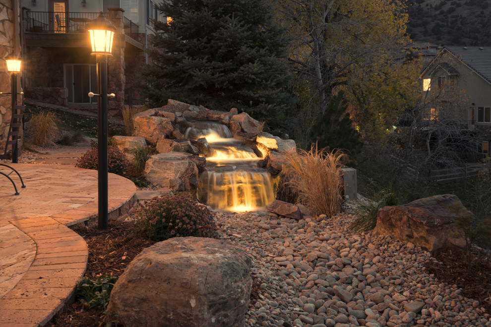 Photo of a rustic landscaping in Denver.