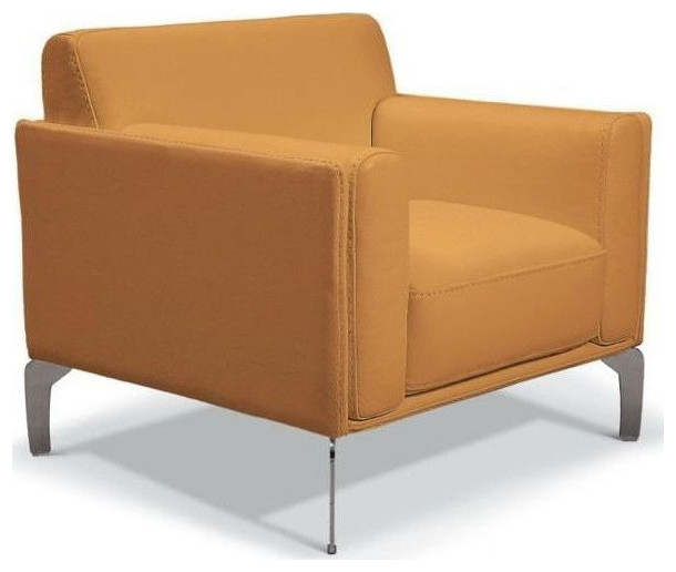 Vidal Allegro Accent Chair, Full Grain Italian Leather, Cuoio