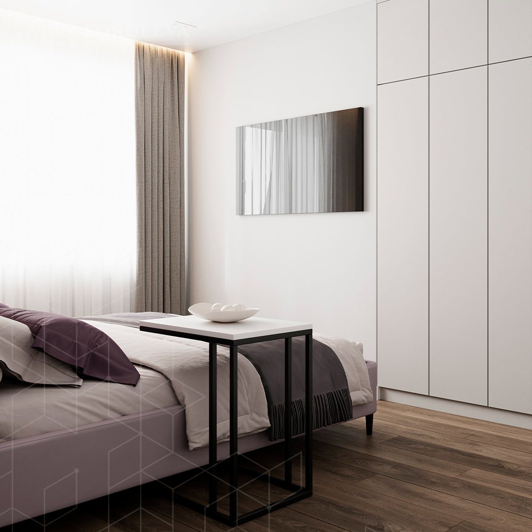 Лавандовая дымка: красивая и функциональная двушка 47 кв.м