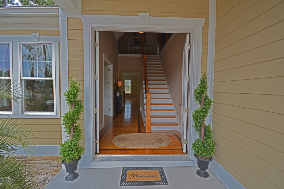 Transitional double front door photo in Charleston