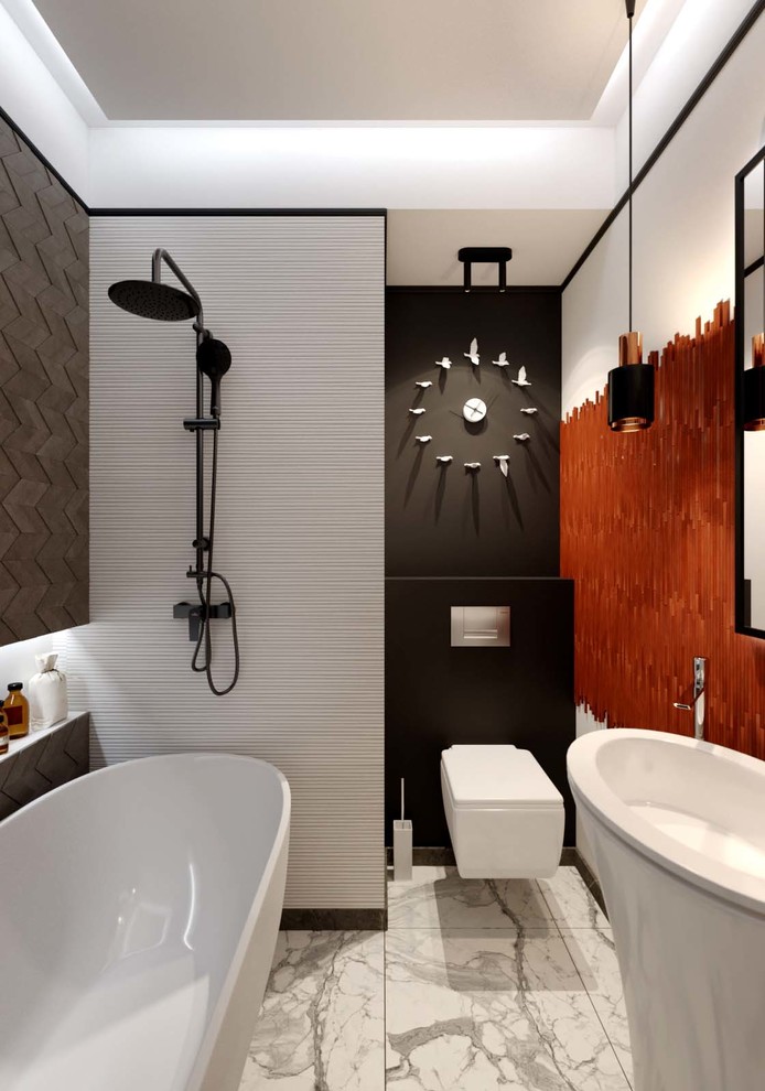 Модный интерьер двухкомнатной квартиры в духе современной Европы 75 метров