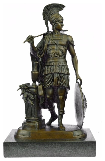 Bronze Sculpture Art Deco Large Odysseus Roman Warrior Statue ...