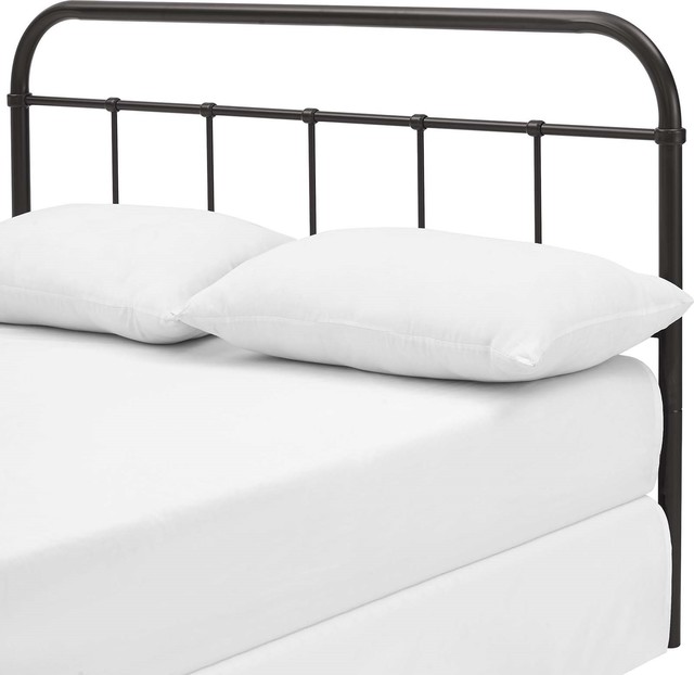 Modern Contemporary Urban Living Design Headboard, Metal Steel