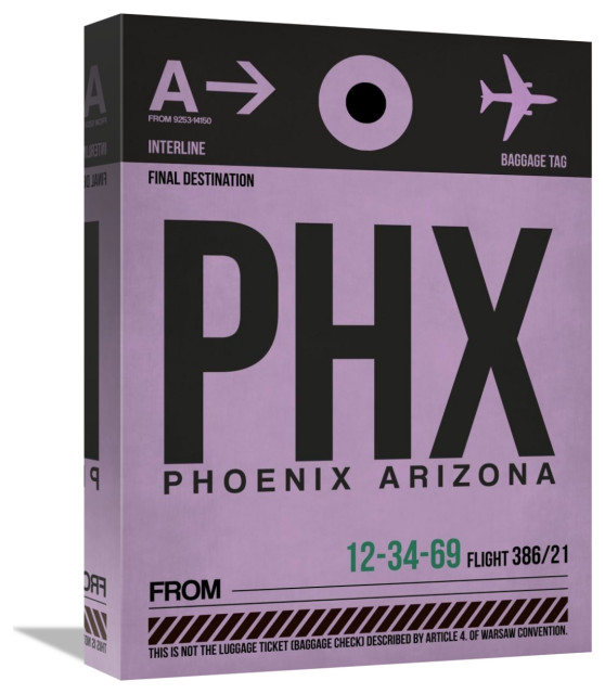 "PHX Phoenix Luggage Tag 1" Fine Art Print