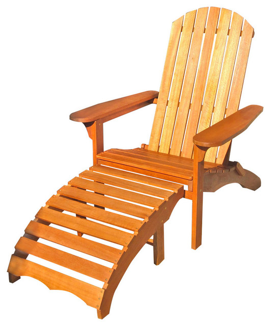 Large Adirondack Chair With Footrest Brown Stain Modern Large Adirondack Chair With Footrest Brown Stain