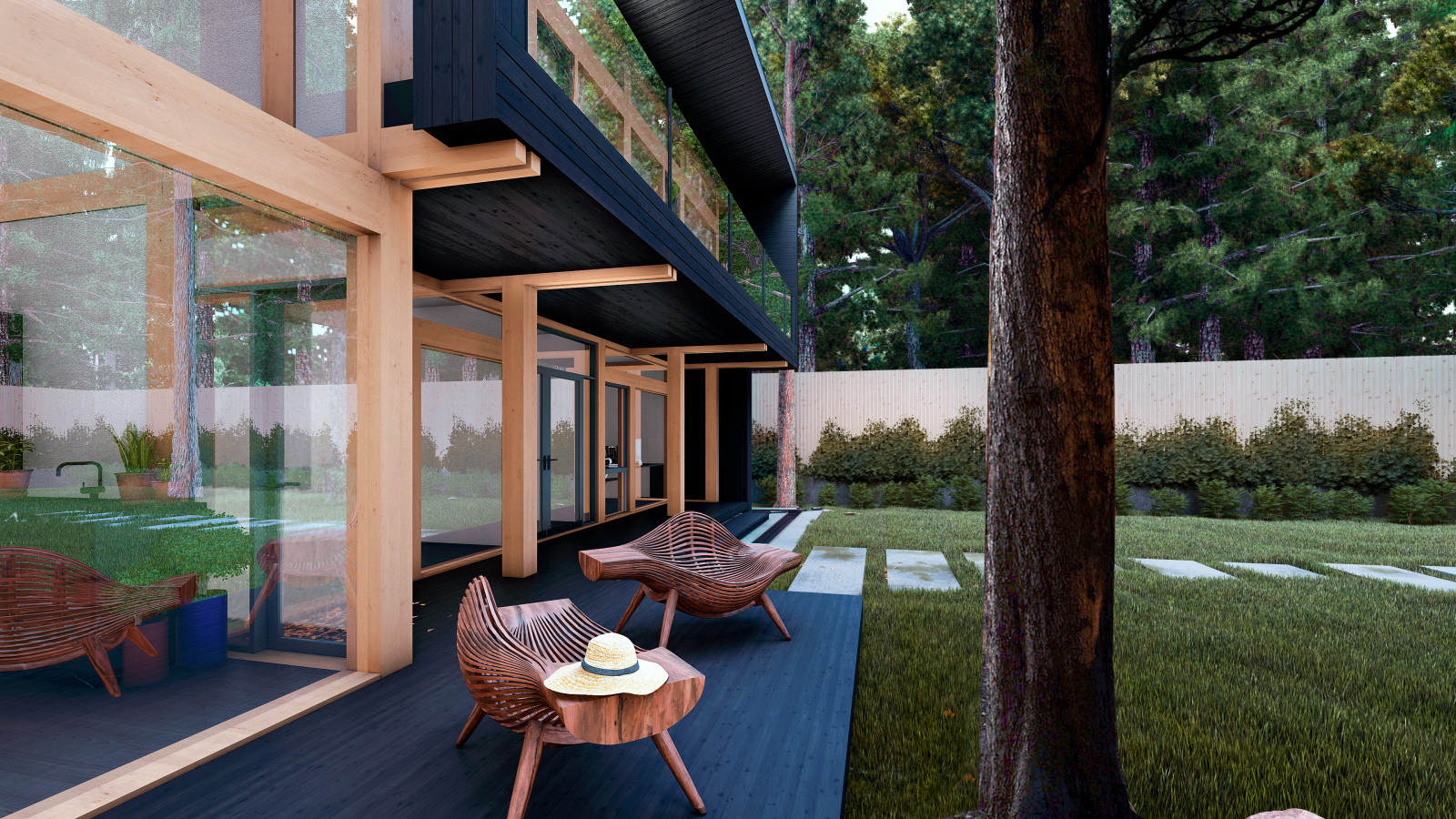 Штутгарт: фахверк с плоской кровлей