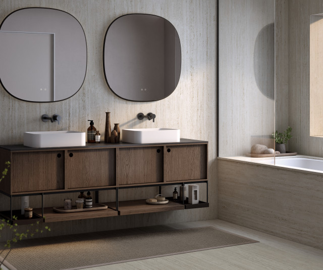 Pietra Kode - Mamorio contemporary-powder-room