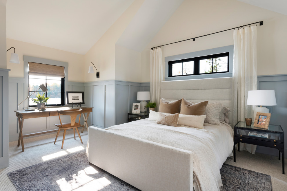 Bedroom - rustic bedroom idea in Minneapolis