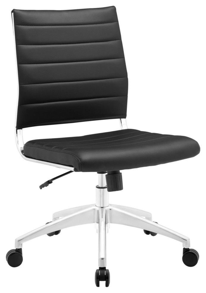 Jive Armless Mid Back Office Chair, What Is A Chair With No Arms Called