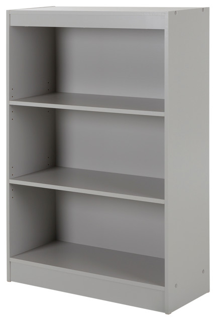South Shore Axess 3-Shelf Bookcase, Soft Gray