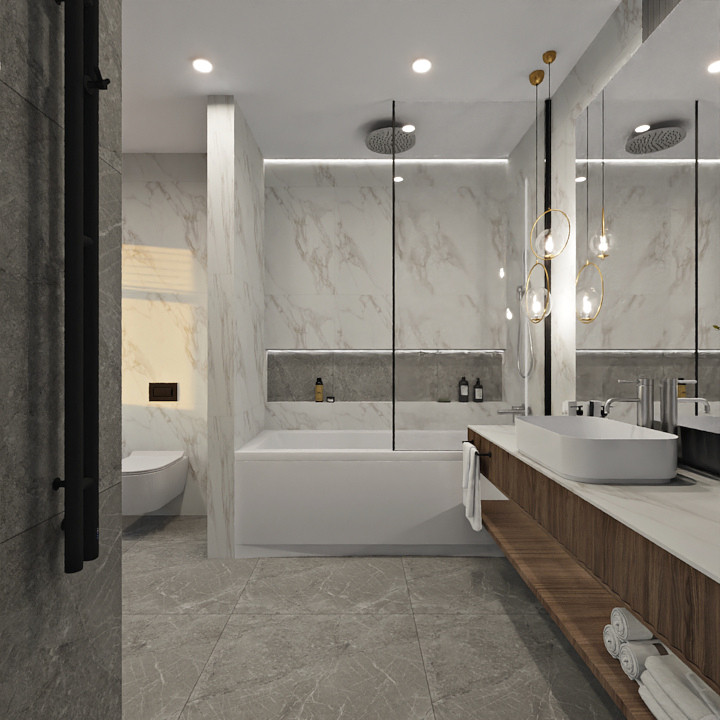 Ванная комната в загородном доме