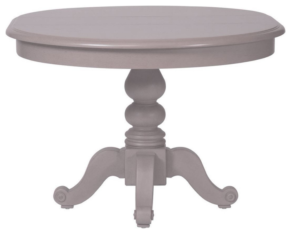 Liberty Furniture Summer House Round Pedestal Dining Table, Dove Grey