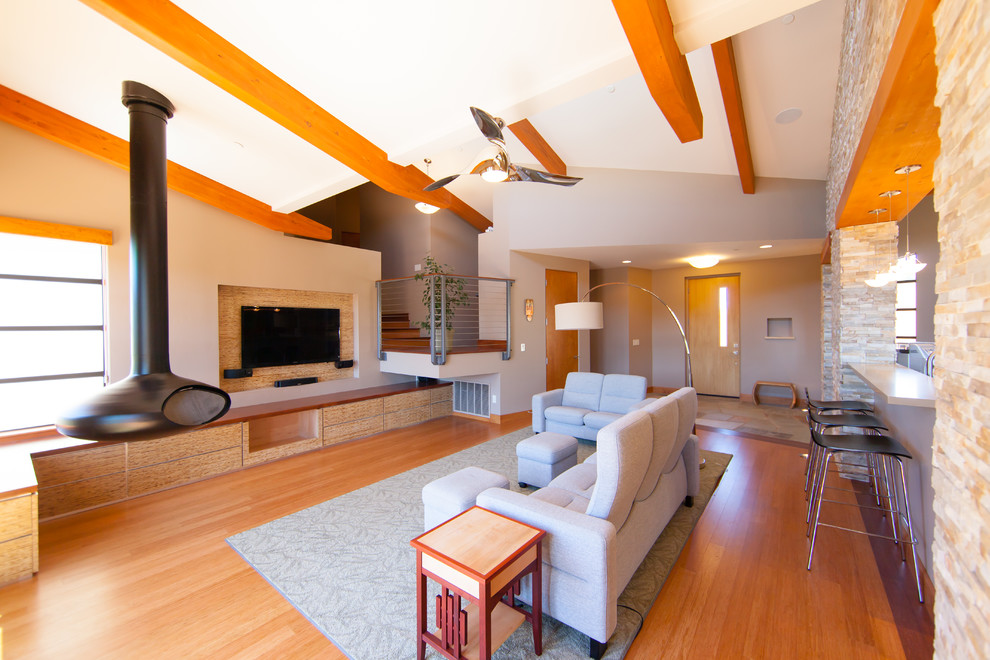 Design ideas for a contemporary living room in San Luis Obispo.