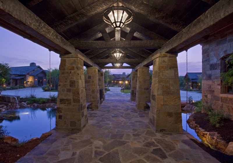 Mountain style entryway photo in Austin