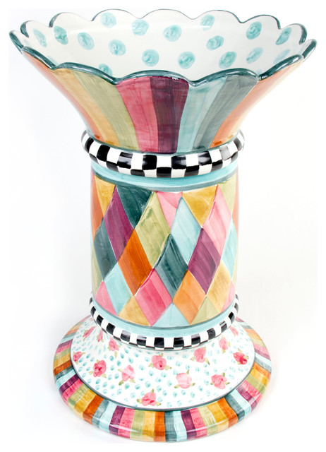 Chimney Flower Pot Column Mackenzie Childs Eclectic Outdoor Chimney Flower Pot Column Mackenzie Childs Eclectic Outdoor Pots And Planters Other By