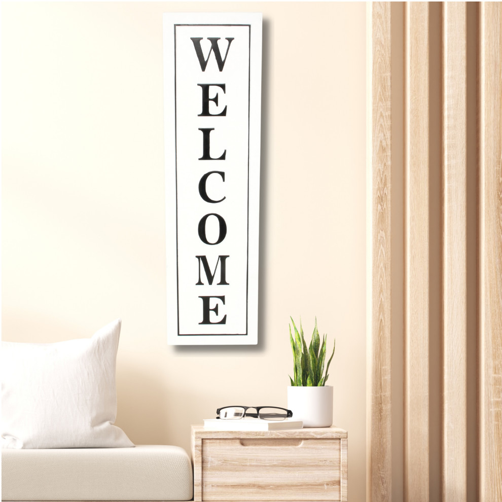 Callo White Vertical, Welcome Sign - Farmhouse - Novelty Signs - by ...