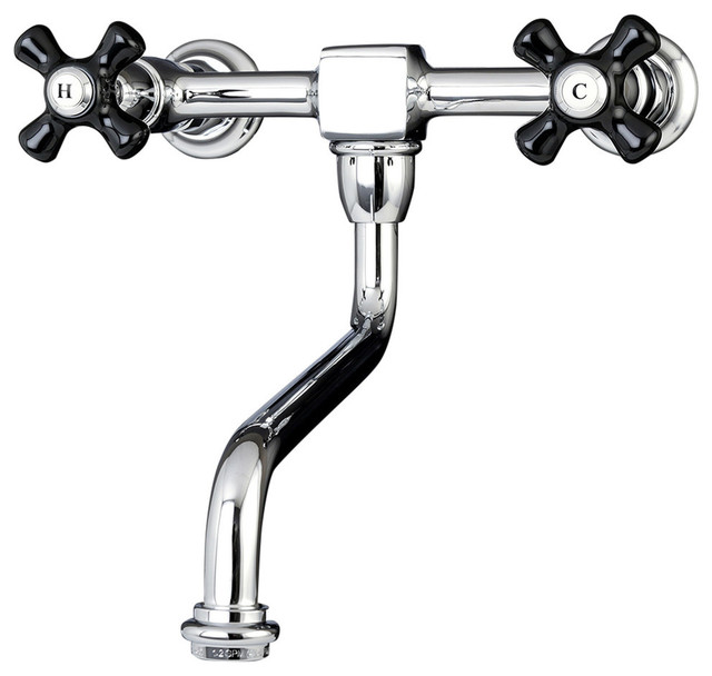Wall Mount Vessel Sink Faucet, Polished Chrome Traditional Bathroom
