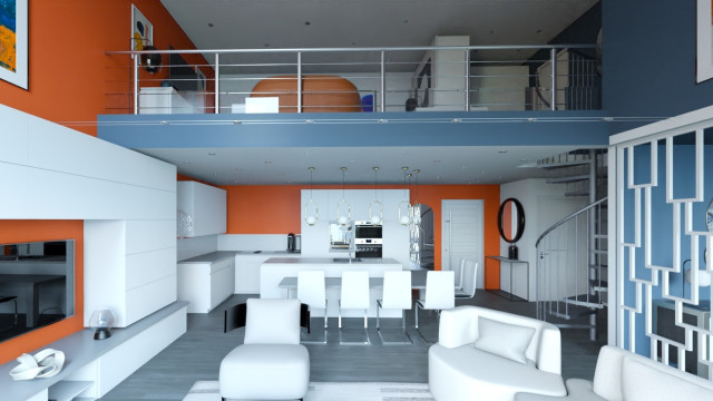 Appartement moderne modern-kitchen