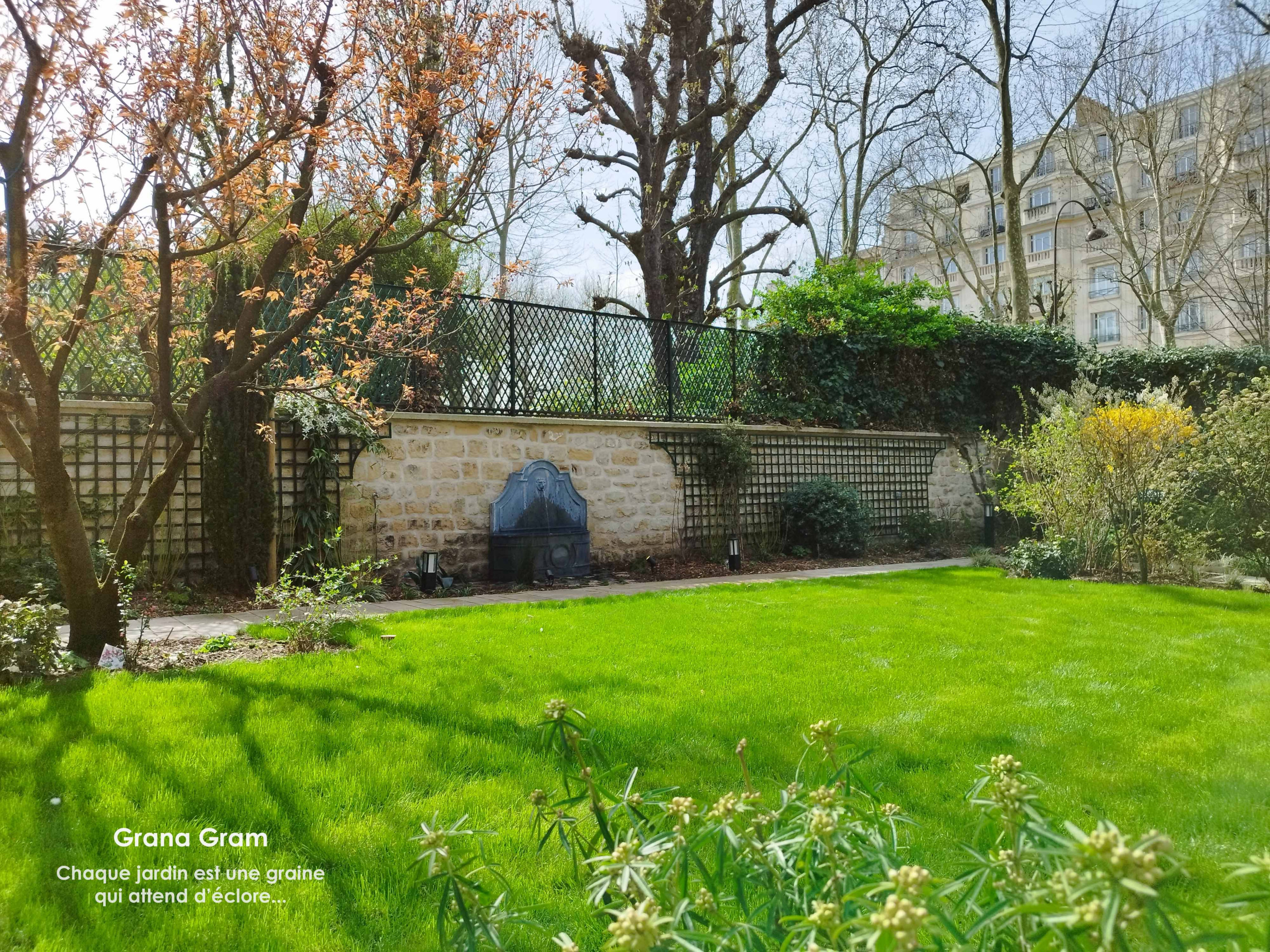 Le jardin à la livraison du chantier