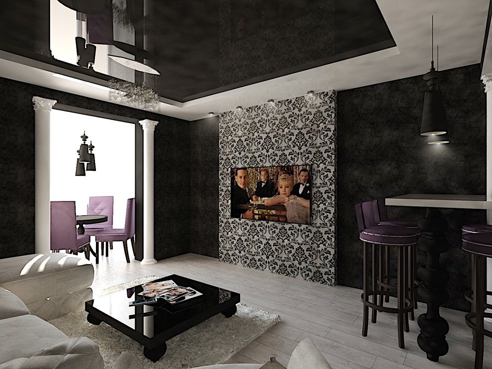 Кухня-гостиная в стиле ар-деко