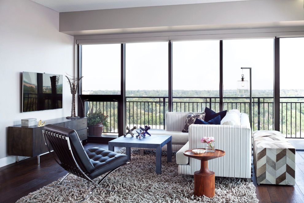 Inspiration for a contemporary living room in Denver.