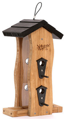 Nature S Way 2 Quart Bamboo Vertical Wave Feeder Transitional