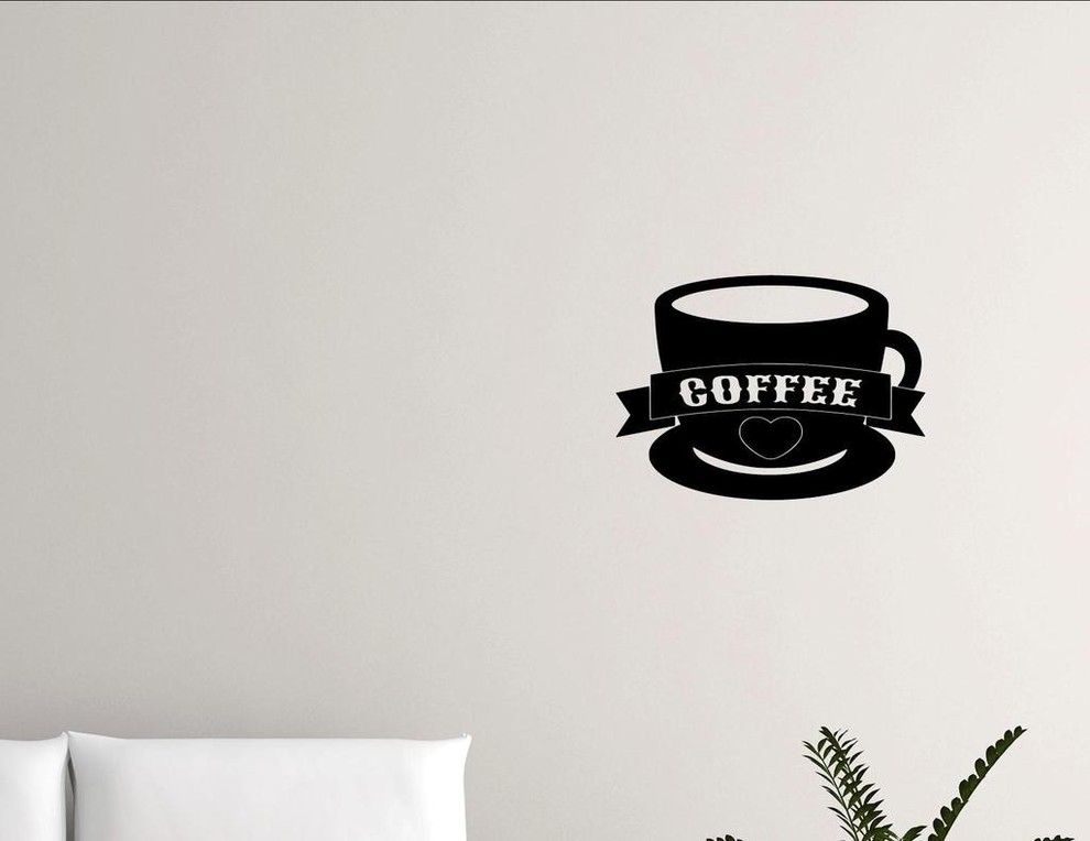 Coffee, Wall Decor Stickers Contemporary Wall Decals by Vinylsay