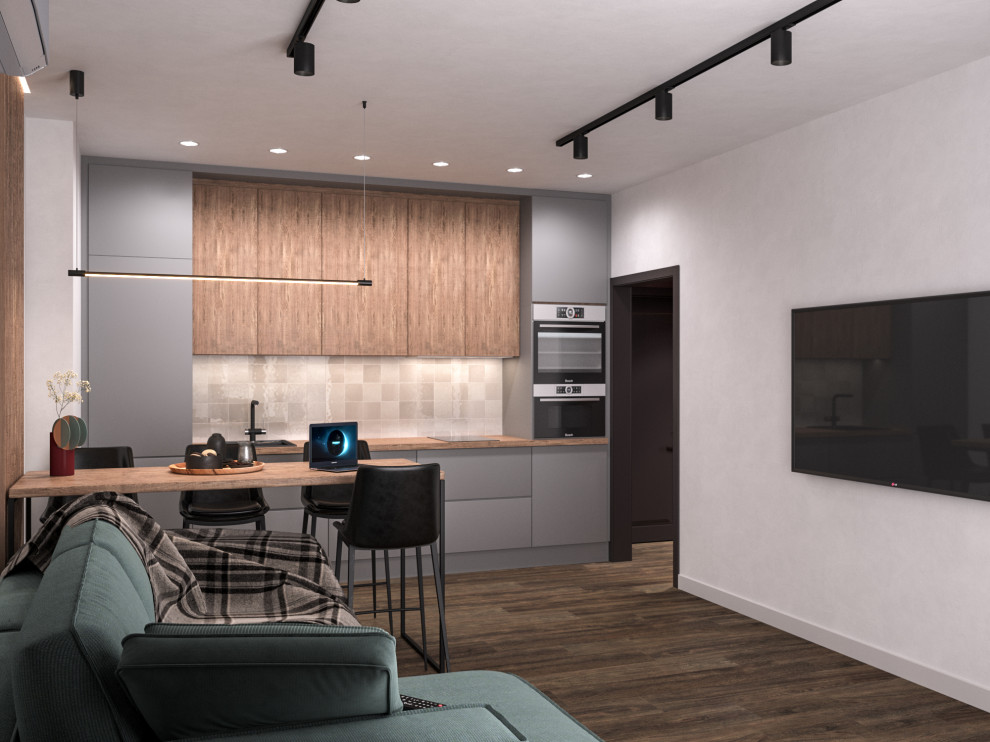 Дизайн интерьера кухня-гостиная