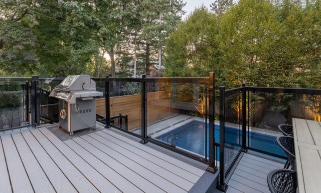 2022 Projects Gallery - Backyard Composite Deck and Swimming Pool terrace