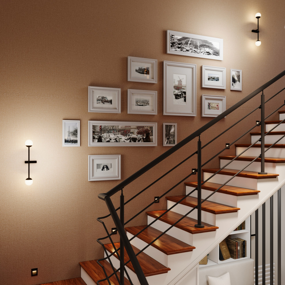 Дизайн 2х этажного дома в стиле эклектика