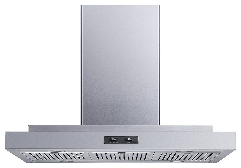 Winflo Convertible Island Range Hood, Stainless Steel, 36