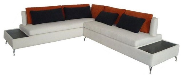 Pre-owned White Francesca Contemporary Sectional