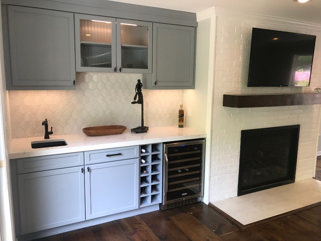 First Floor Remodeling modern-vardagsrum
