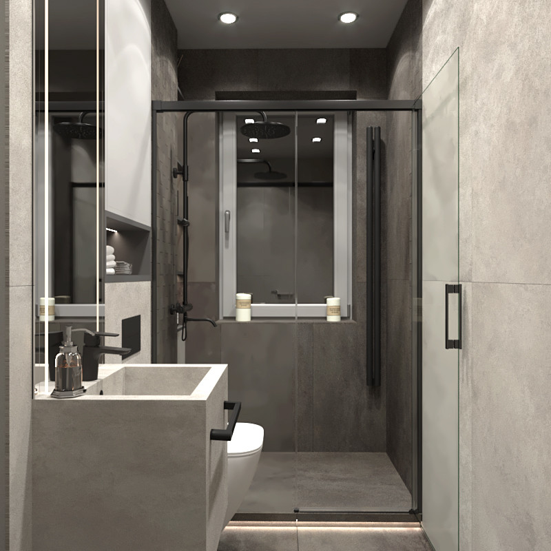 Современный санузел ЖК Бирюзовая жемчужина