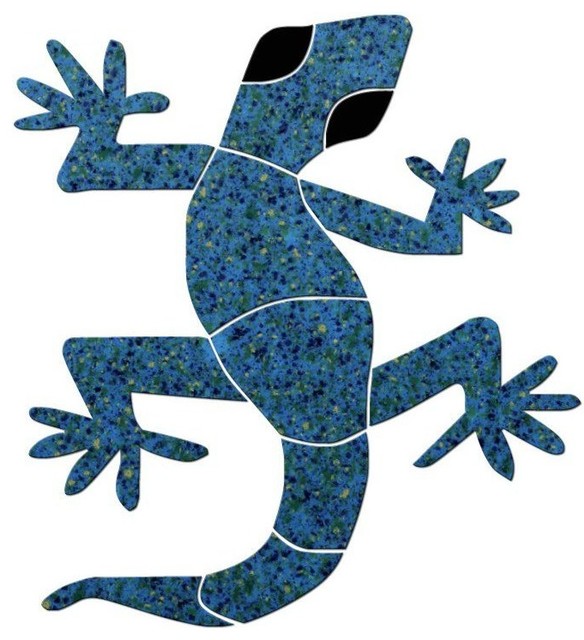 Large Gecko Ceramic Swimming Pool Mosaic, 20