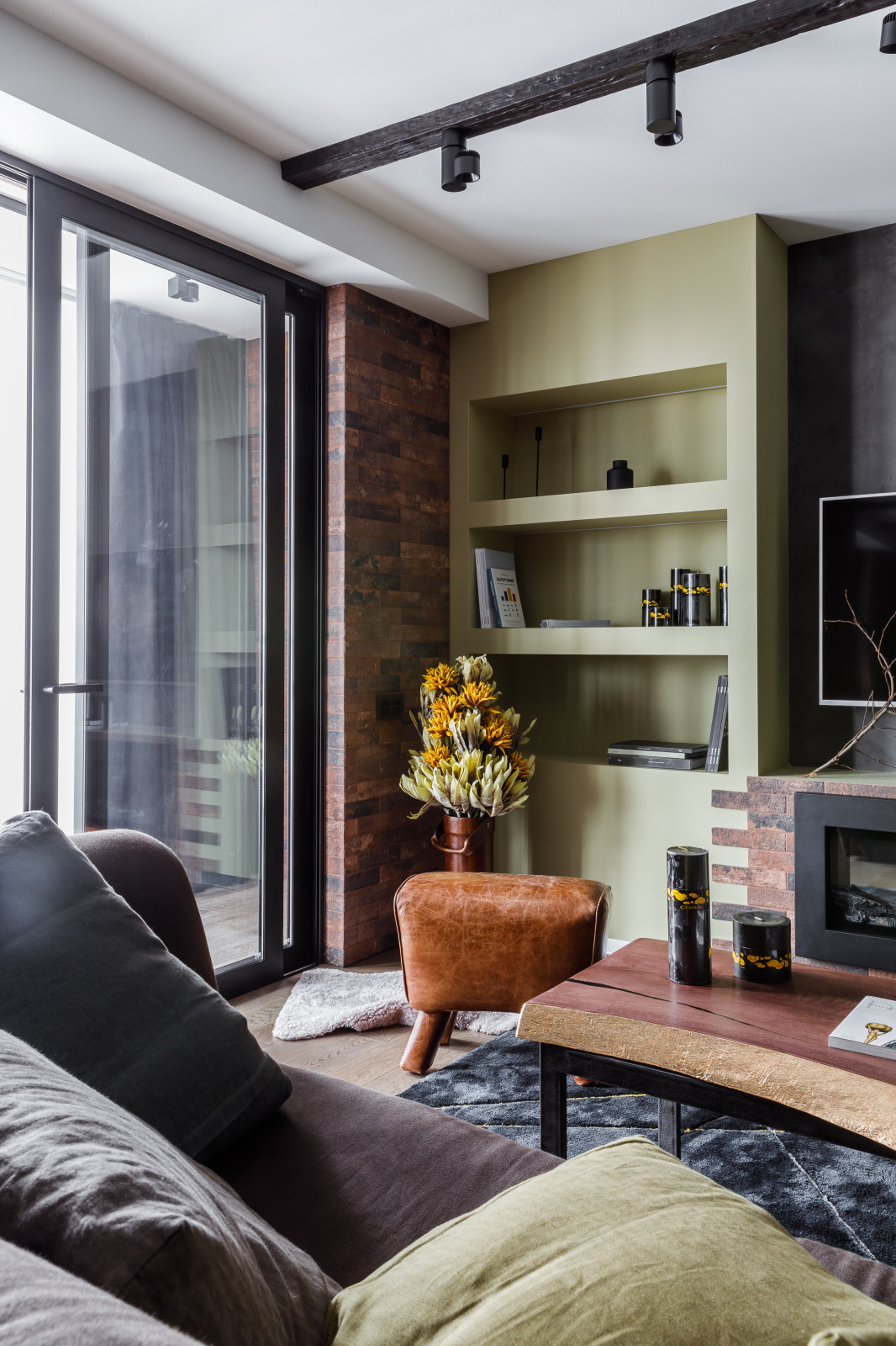 Фото гостиной реализованного проекта квартиры ЖК "Центральный"