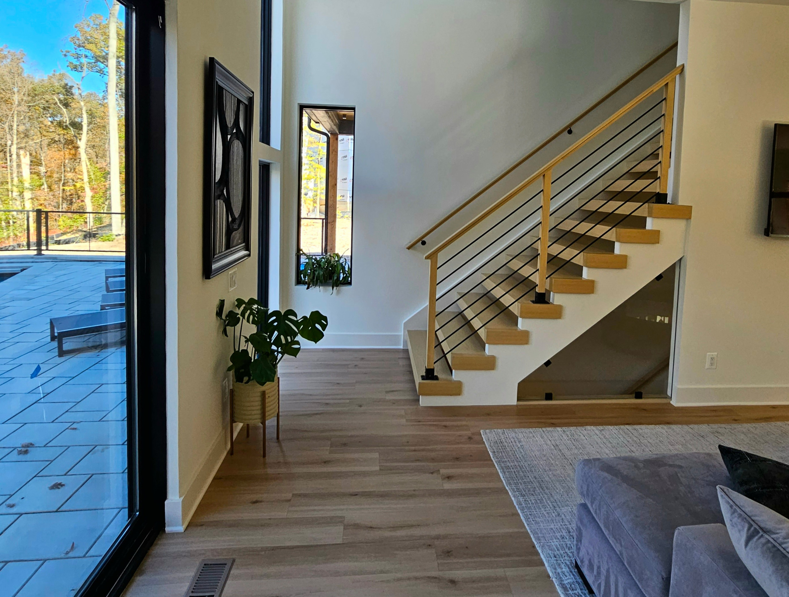111_Open-Rise Stair with a Stunning Pool View, Great Falls, VA 22066